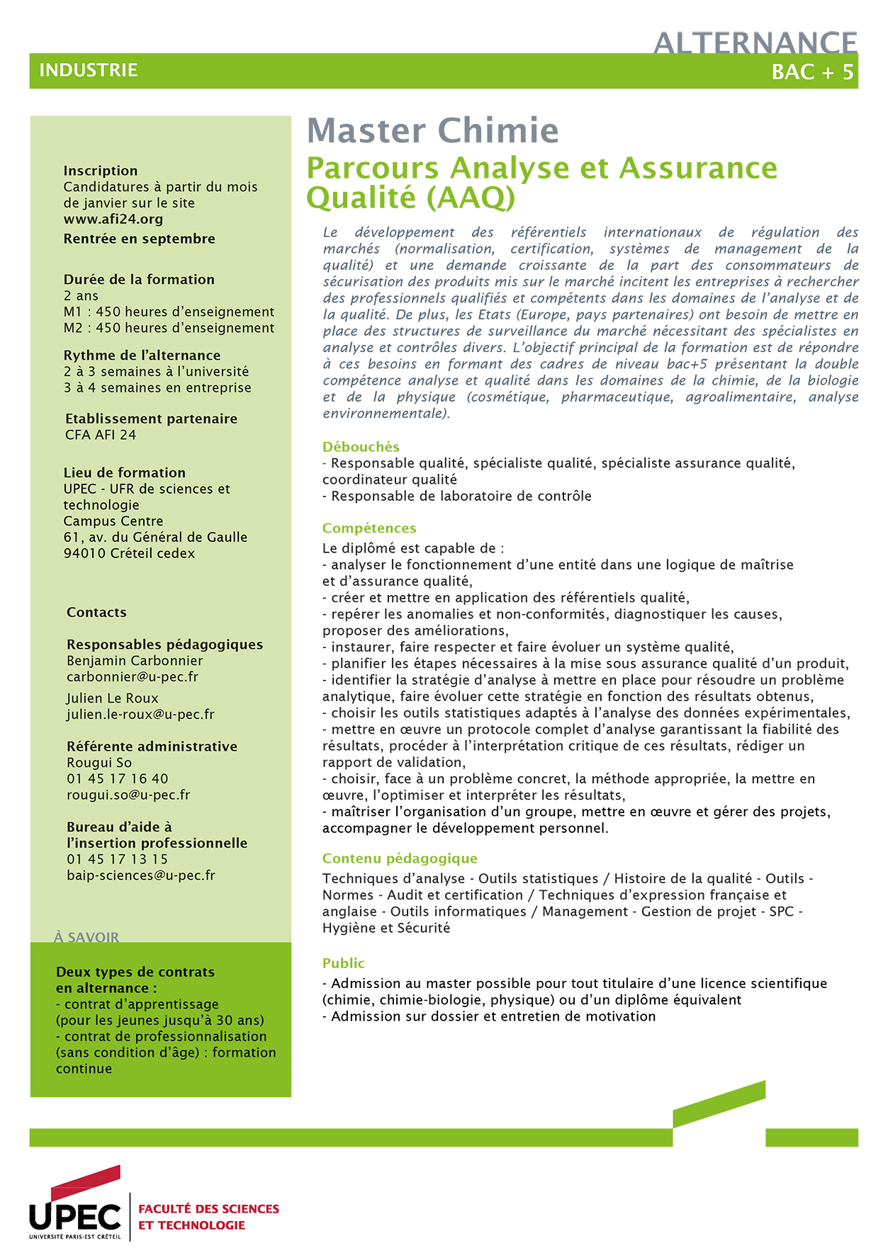 Fiche M1 et M2 Chimie AAQ 2023-2024